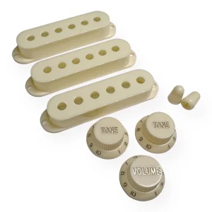 AXLABS strat style KNOB KIT 3 AGED WHITE CREAM