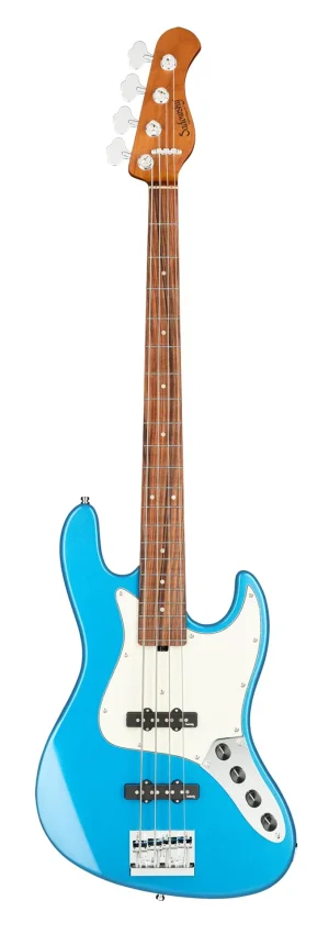 Sadowsky MetroExpress 21-Fret Vintage J/J Bass, Morado Fingerboard, 4-String - Solid Ocean Blue Metallic High Polish SMX21VJ4 J2R OKU FR