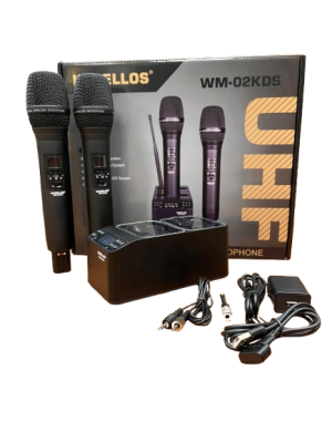 KABELLOS WM-02 KDS WIRELESS MICROPHONE 2 HANDHELD